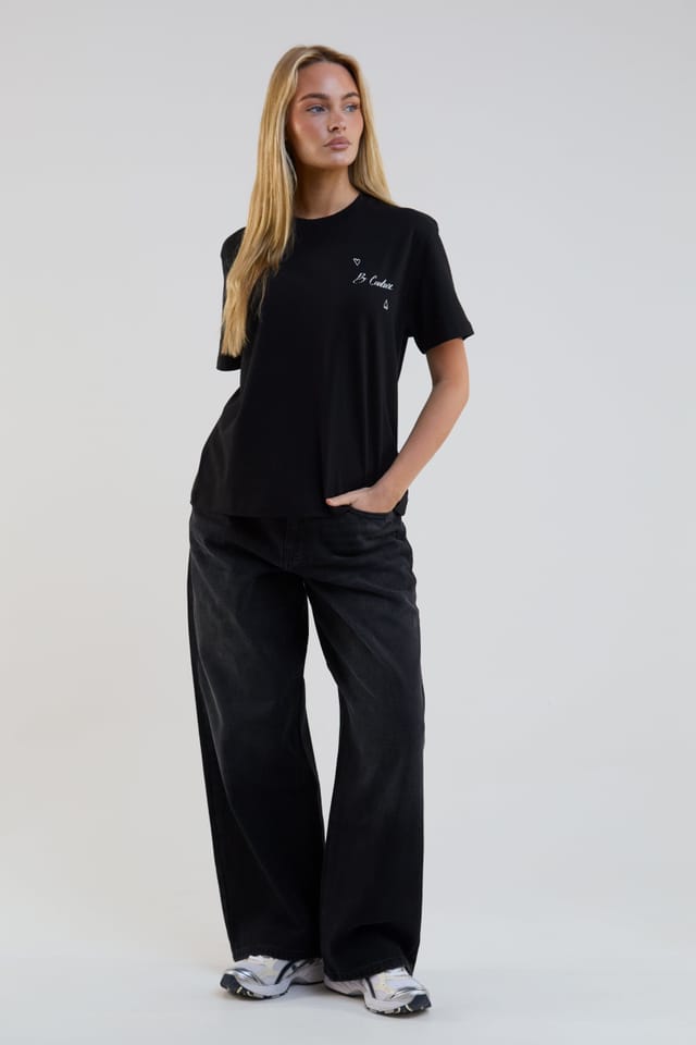 BCouture BCouture Women's Wide Leg Jeans in Black - 3