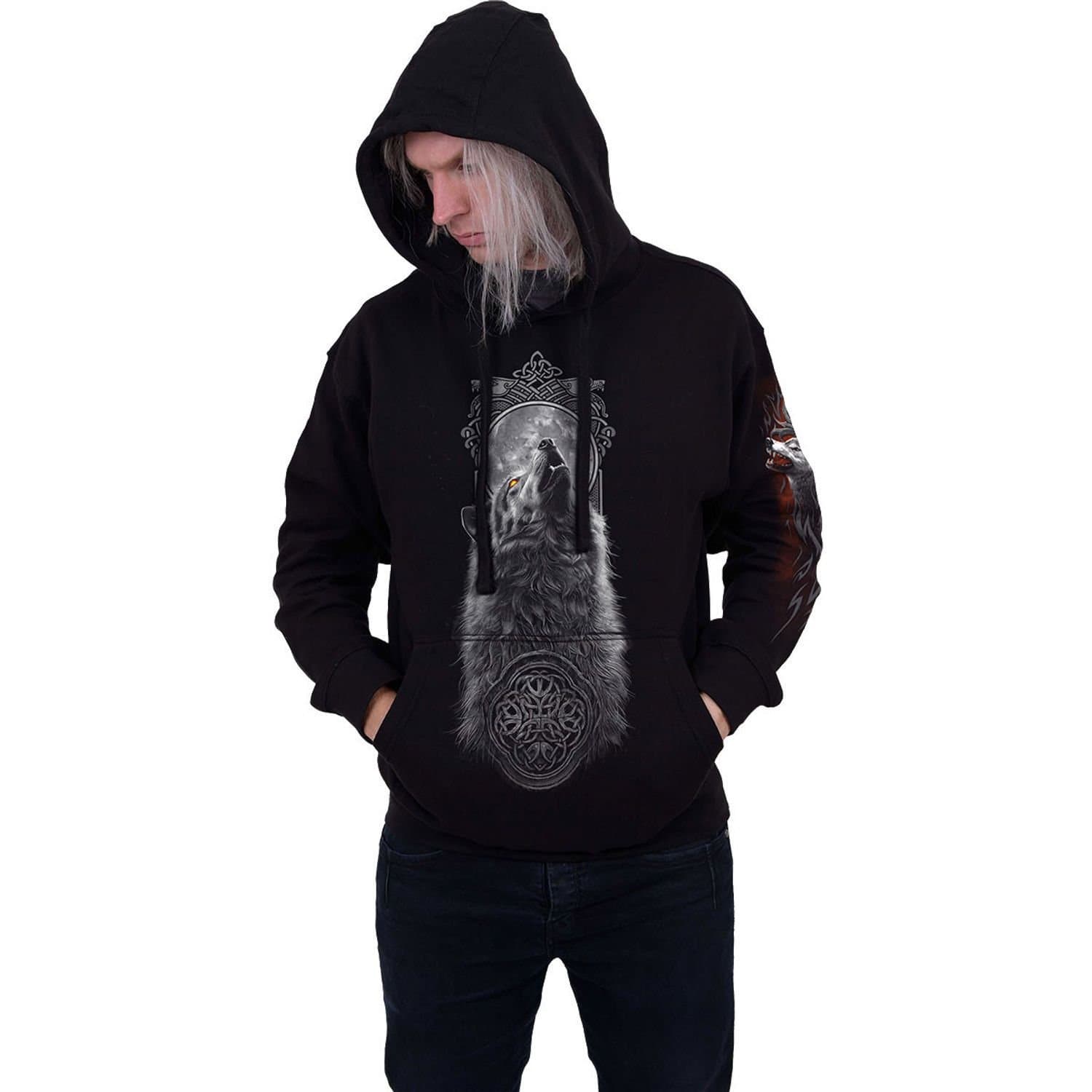 Spiral Direct Spiral Direct Men's Darkest Fear Back Print Pullover Hoodie in Black