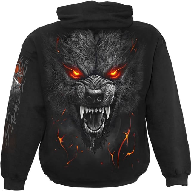 Spiral Direct Spiral Direct Men's Darkest Fear Back Print Pullover Hoodie in Black - 3