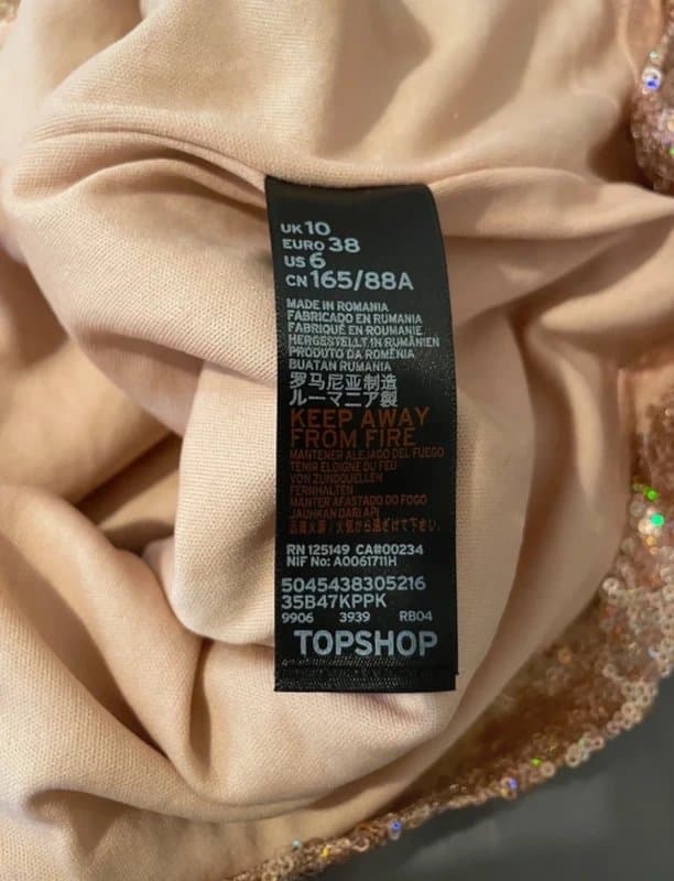 Topshop Topshop gold sequin mini dress 10