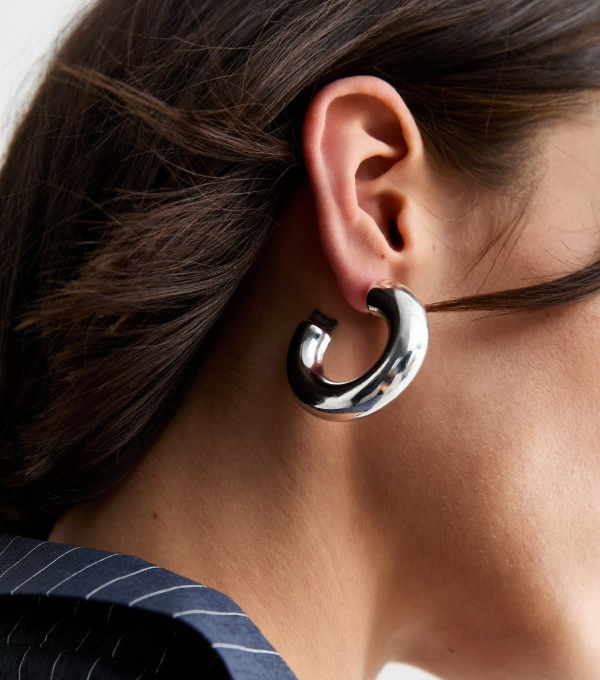 New Look New Look Silver Tone Chunky Hoop Earrings