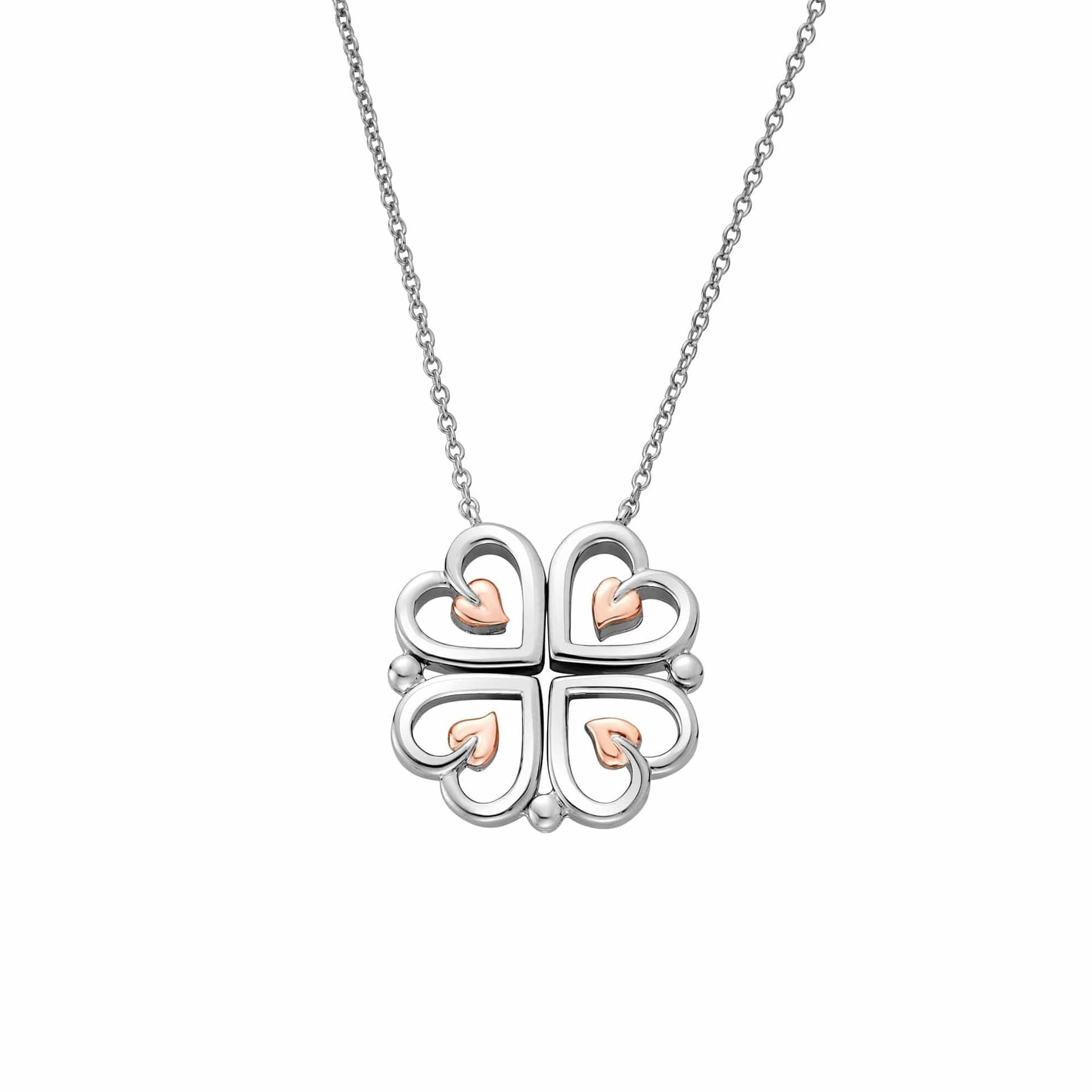 Clogau Clogau Women's Tree of Life Sterling Silver Heart Necklace in Metallics