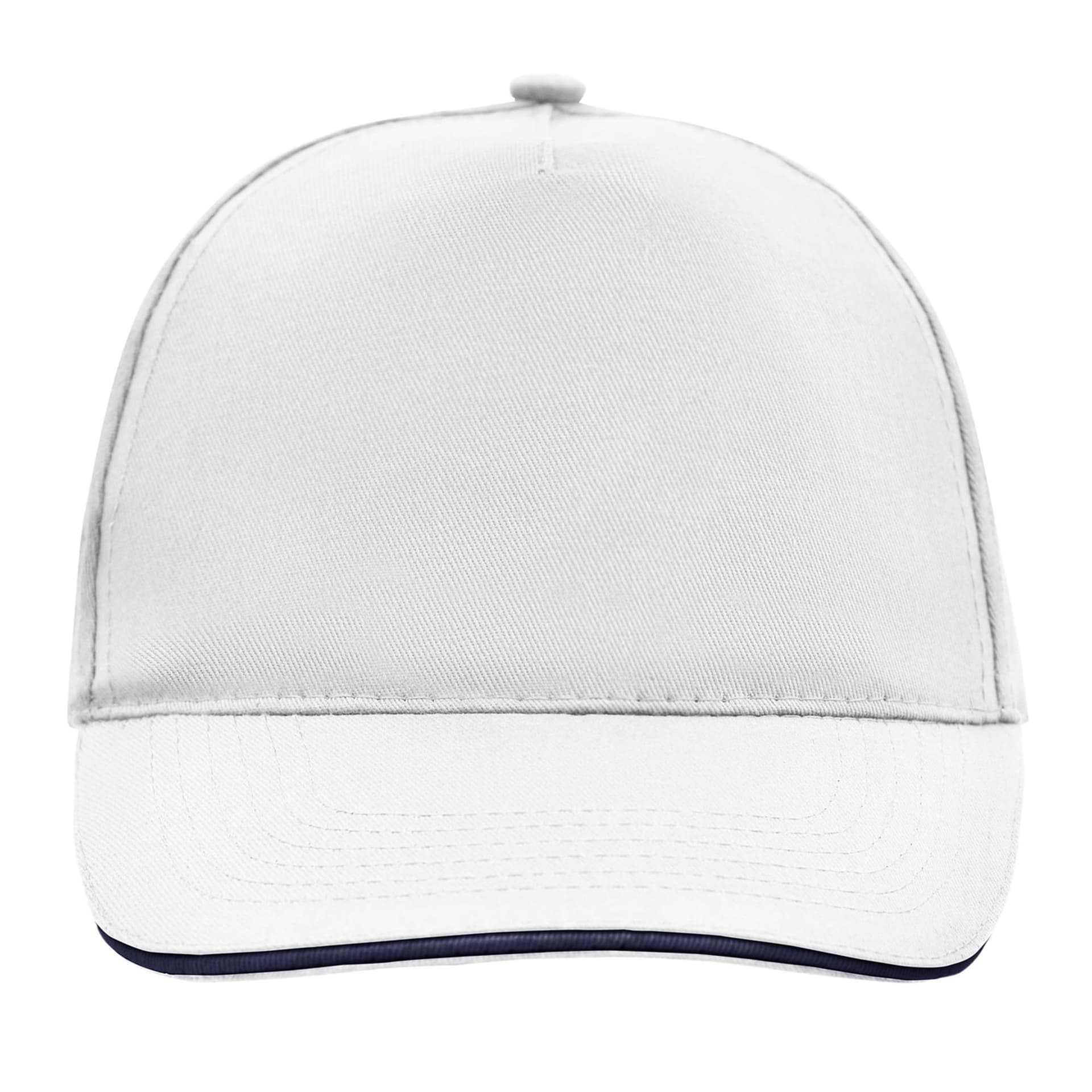 Myrtle Beach Myrtle Beach Men's Promo 5 Panel Sandwich Peak Cap in White