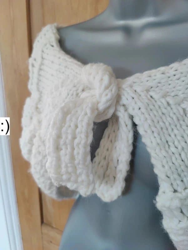Rocha John Rocha Cream Soft Open Knit Crochet Bolero Cape Shrug Bridal Coastal Grandmother Layering I5