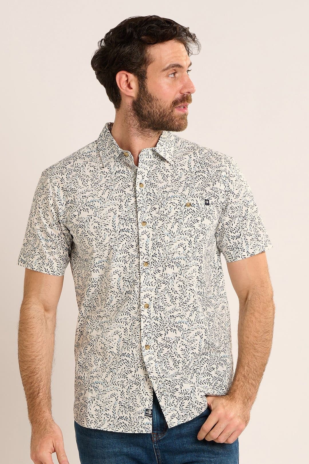 Brakeburn Brakeburn Men's MAPPLETON SHIRT in Cream