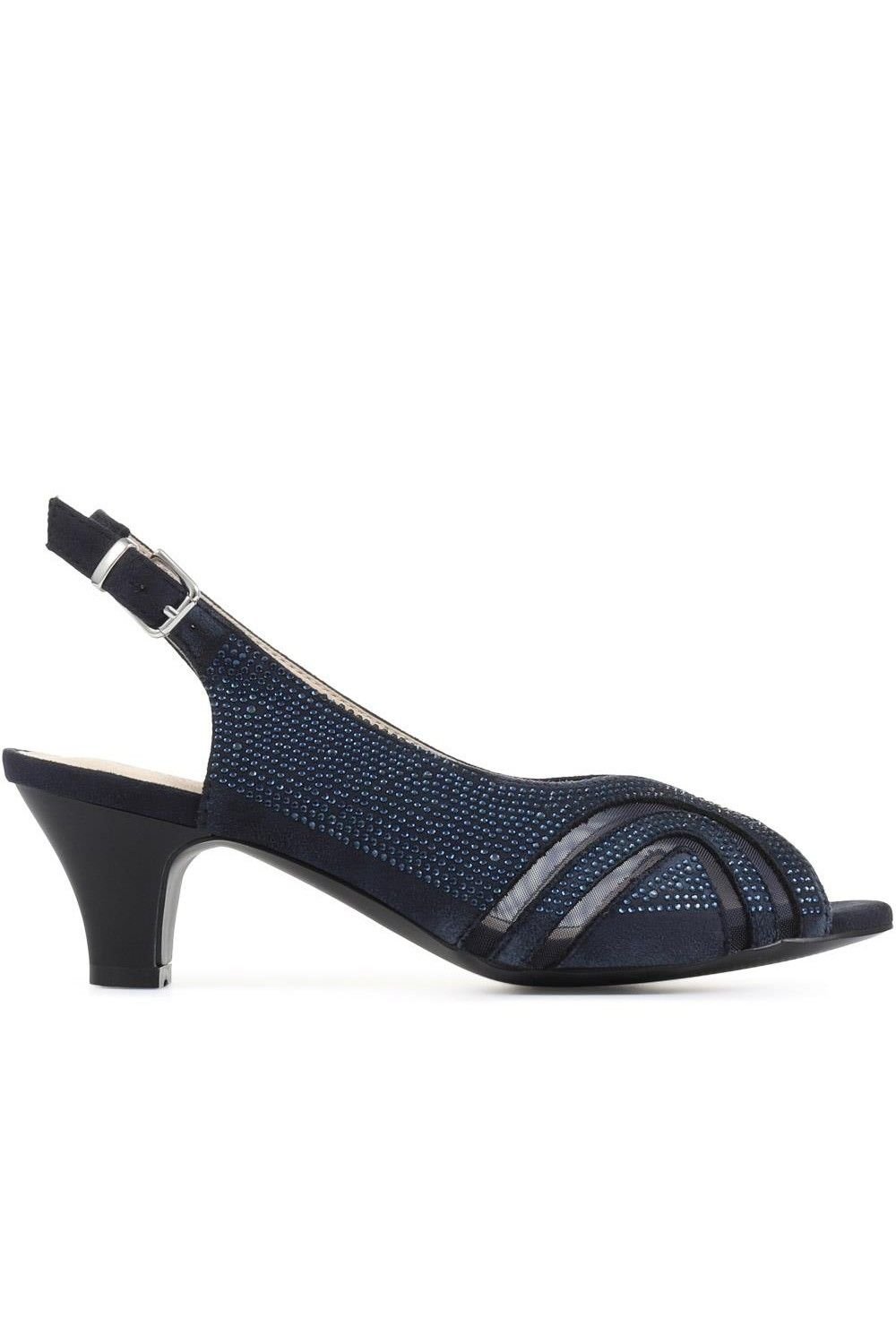Pavers Pavers Women's Sling-Back Evening Heels in Navy - 2