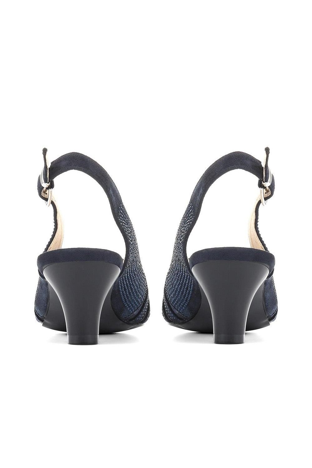 Pavers Pavers Women's Sling-Back Evening Heels in Navy - 3