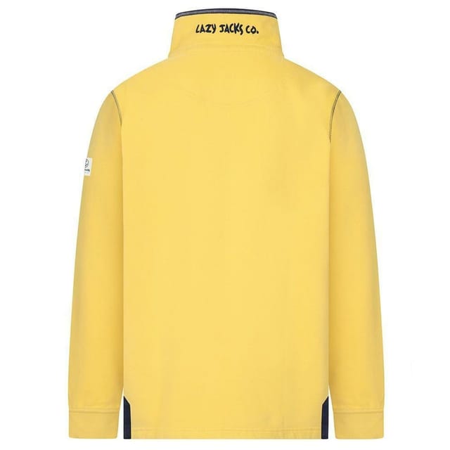 Lazy Jacks Lazy Jacks Men's Quarter Zip Sweatshirt in Yellow - 3