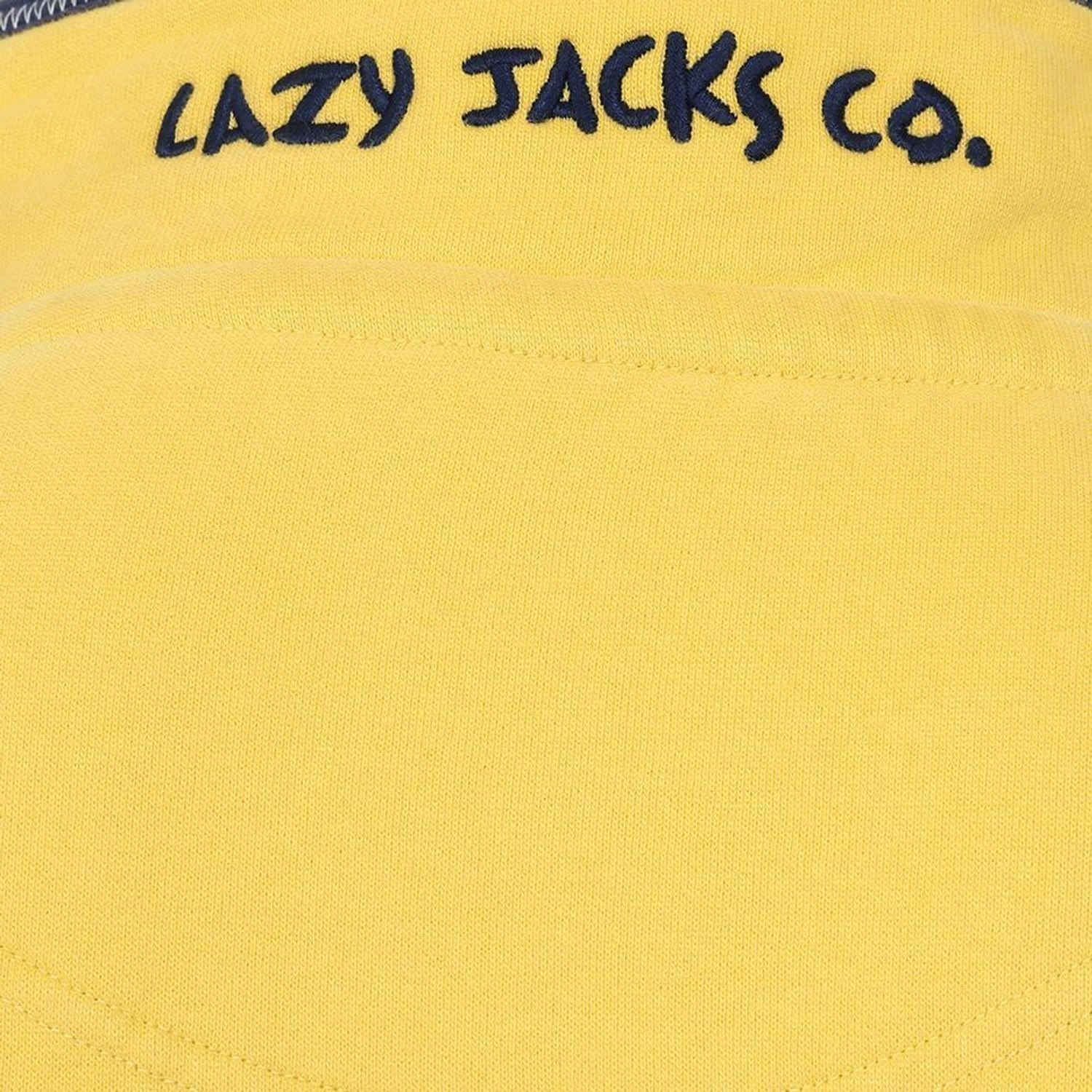 Lazy Jacks Lazy Jacks Men's Quarter Zip Sweatshirt in Yellow - 4