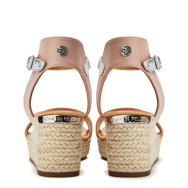 Moda In Pelle Moda In Pelle Women's 'Kolanthia' Leather Wedges in Off-White - 3