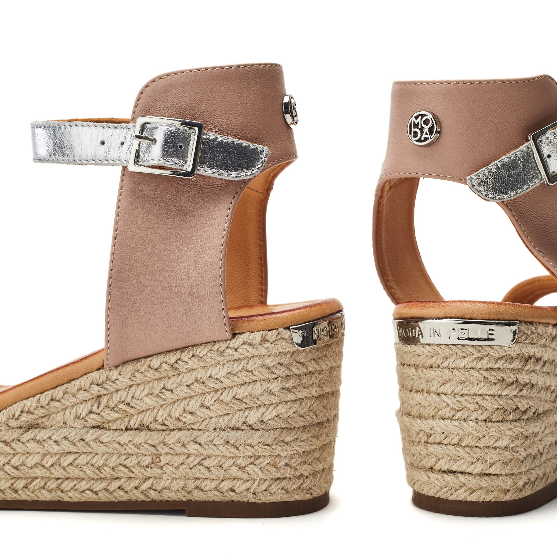 Moda In Pelle Moda In Pelle Women's 'Kolanthia' Leather Wedges in Off-White - 4