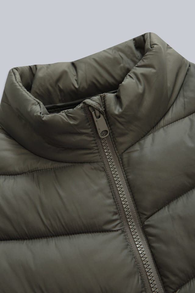 Animal Animal Women's 'Frankie' Water Resistant Cosy Hood Padded Snug Fit Longline Jacket in Olive - 3