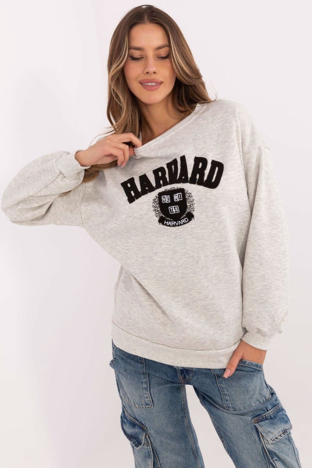 Love Lace Love Lace Women's Cotton Polyester Insulated Casual Sweatshirt Style 206134 in Grey