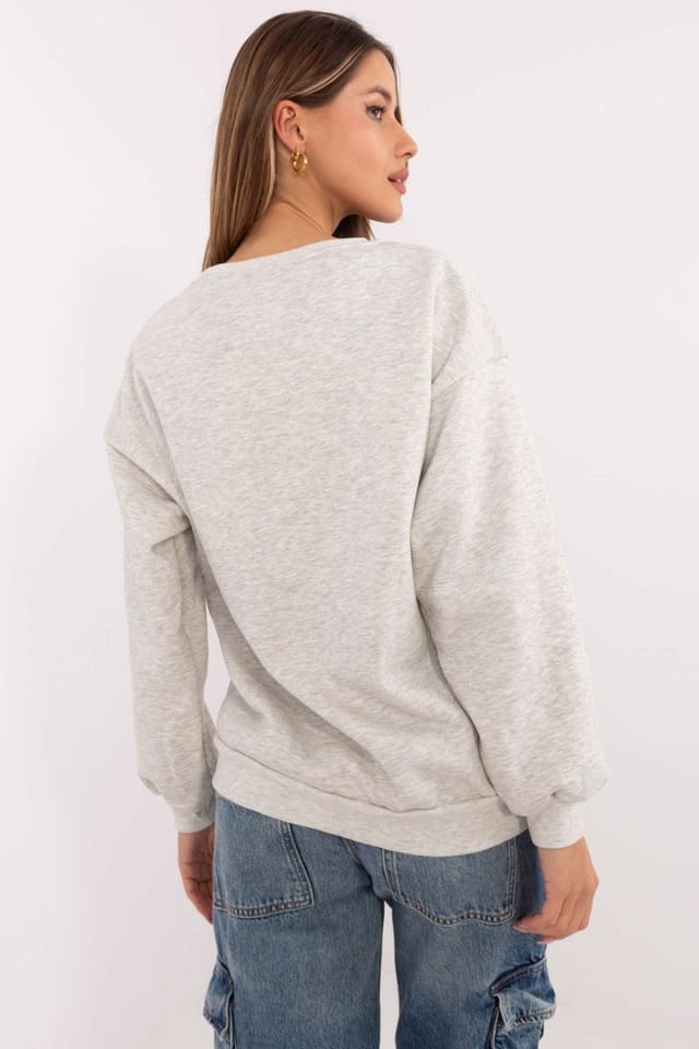 Love Lace Love Lace Women's Cotton Polyester Insulated Casual Sweatshirt Style 206134 in Grey - 3