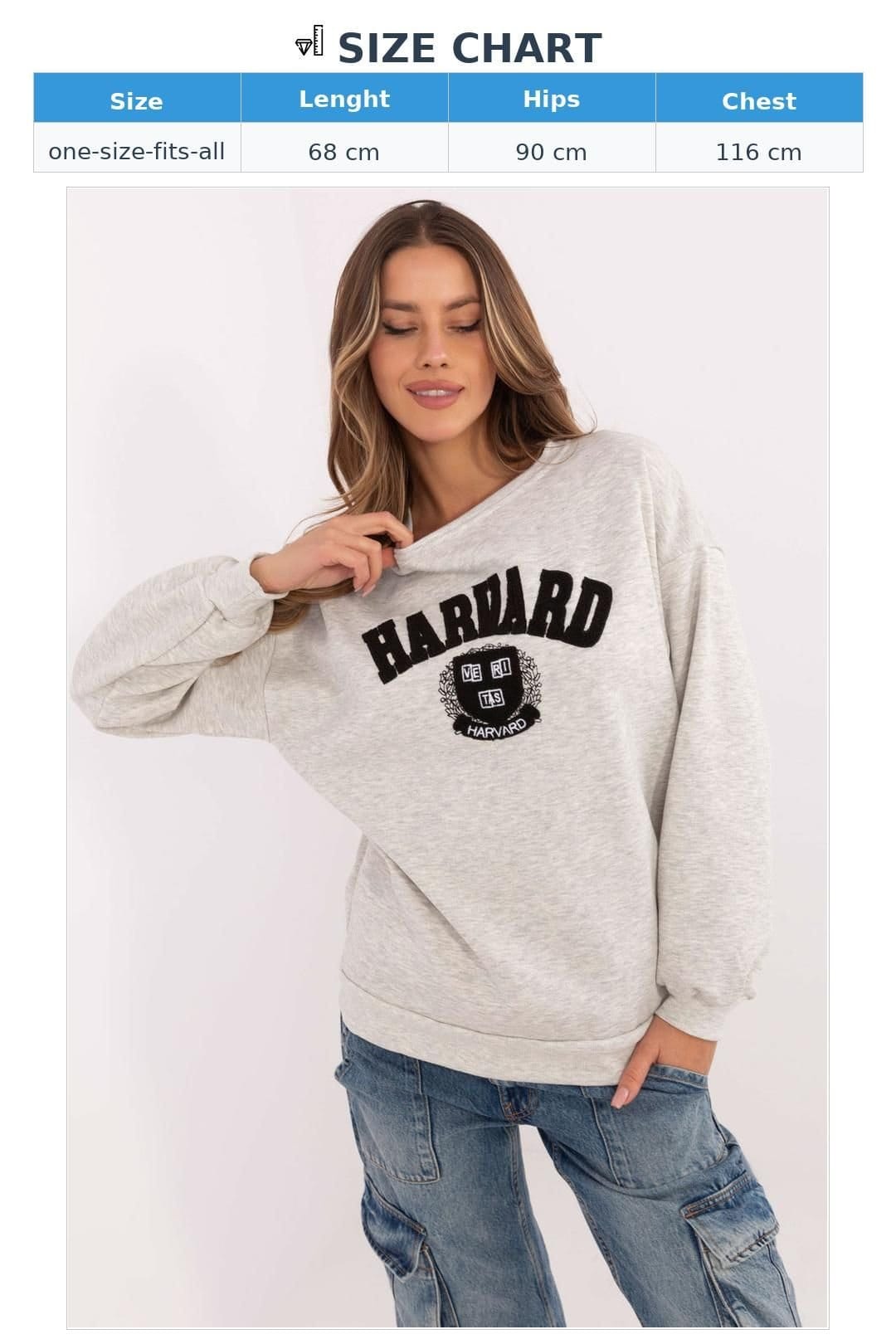 Love Lace Love Lace Women's Cotton Polyester Insulated Casual Sweatshirt Style 206134 in Grey - 4