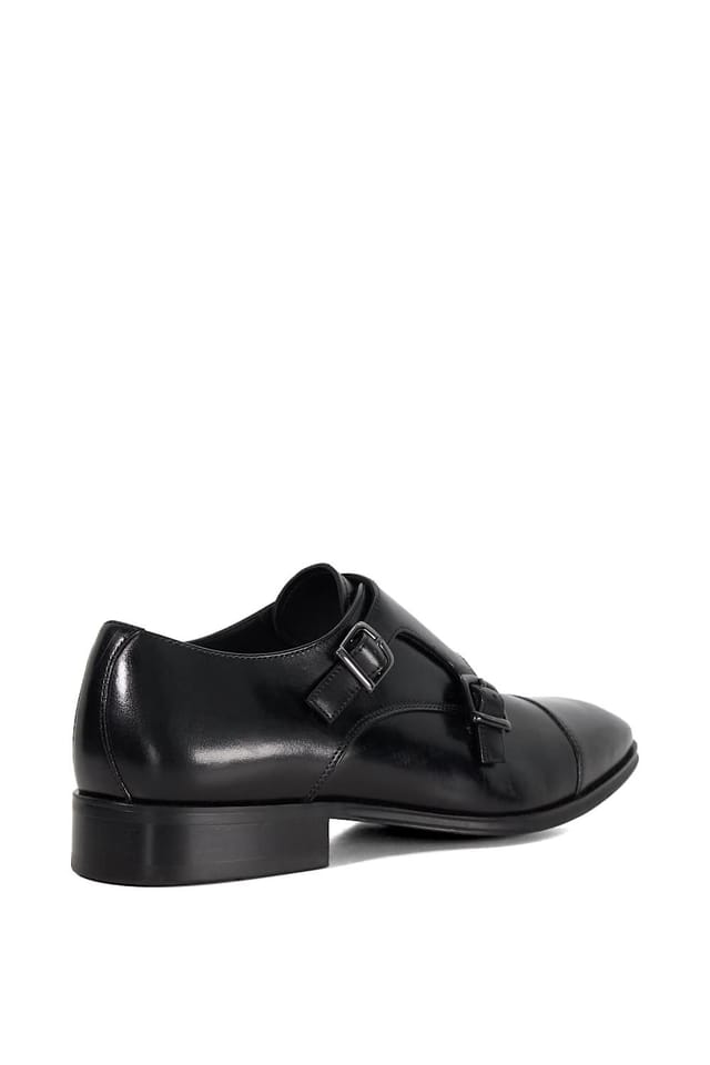 Dune London Dune London Men's 'Solutions' Leather Monk Straps in Black - 3