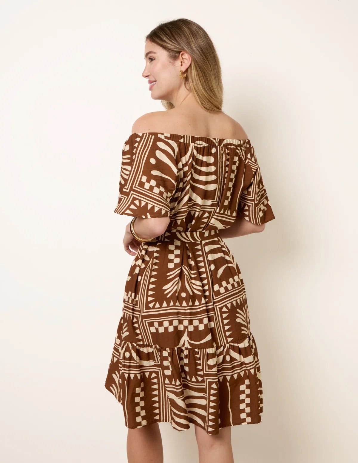Blue Vanilla Bardot Off The Shoulder Dress - 4
