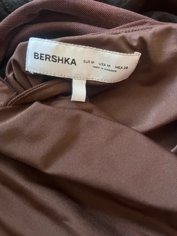 Bershka Bershka Printed Strappy Tule Midi Dress size medium