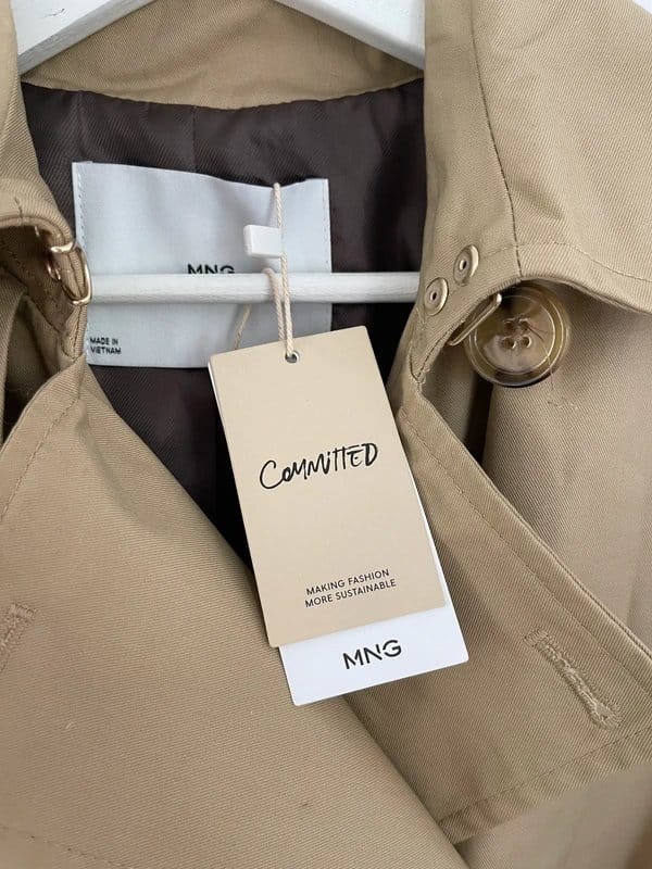 Mango MANGO Cotton Classic Trench Coat Women’s Size XS BNWT - 1