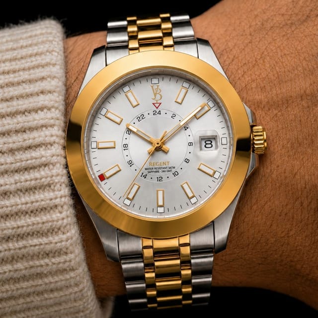 VON BREYER VON BREYER Men's Mens Watches Regent Silver & Gold Analogue Watch For Men - 2
