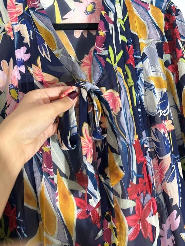 Phase Eight Phase Eight Ember Floral Chiffon Blouse - uk 14 - stunning