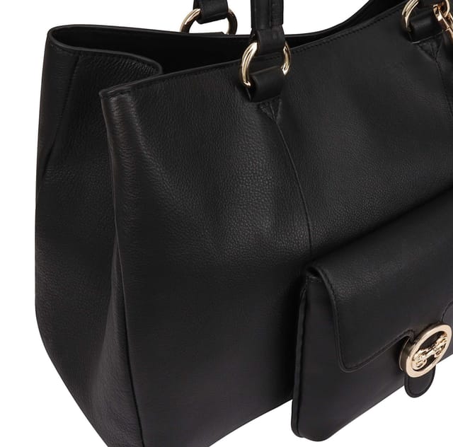 Paul Costelloe Paul Costelloe Women's Shebelle Leather Shoulder Bag in Black - 3