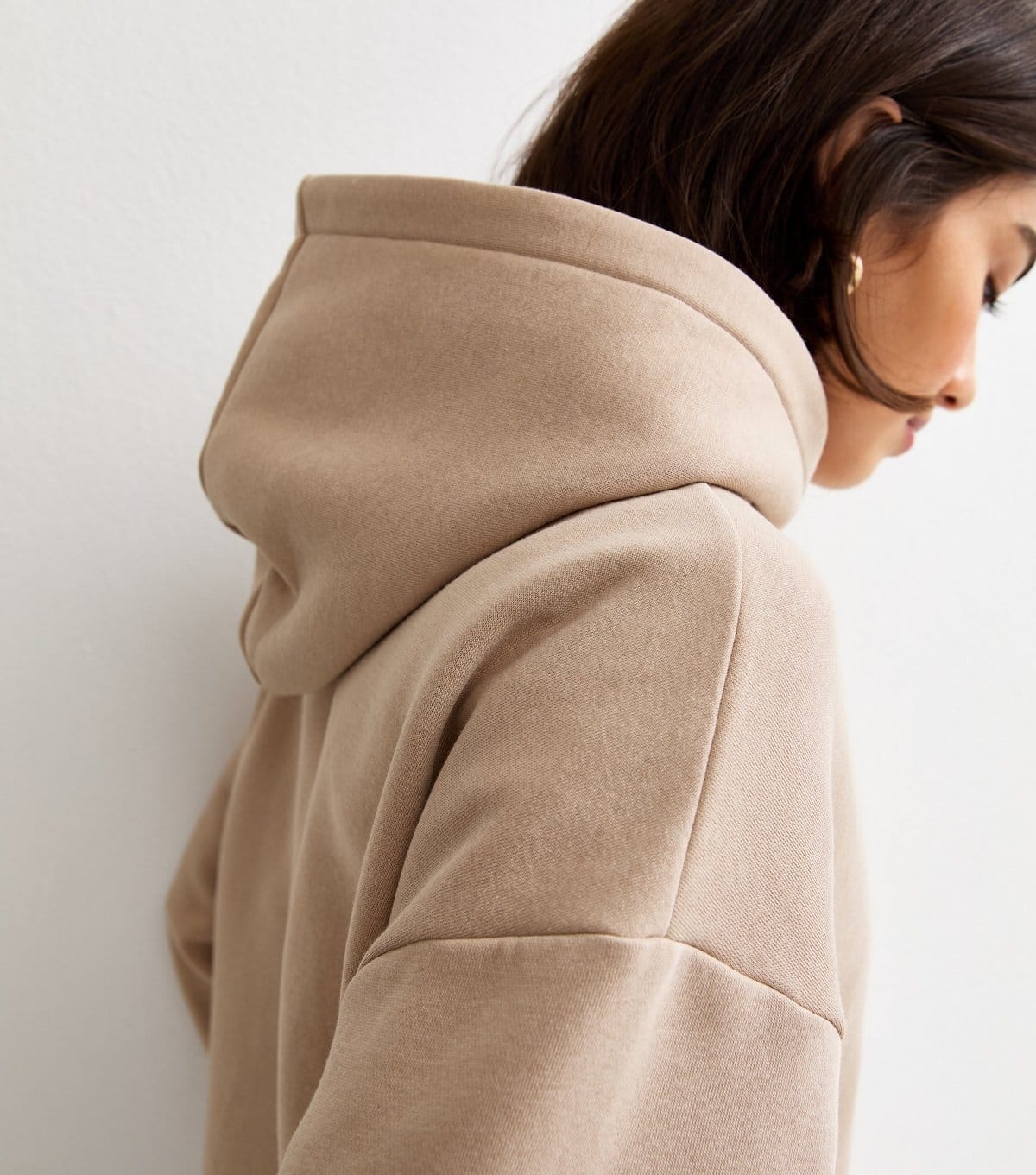New Look Women's Camel Jersey Pullover Hoodie New Look - 4