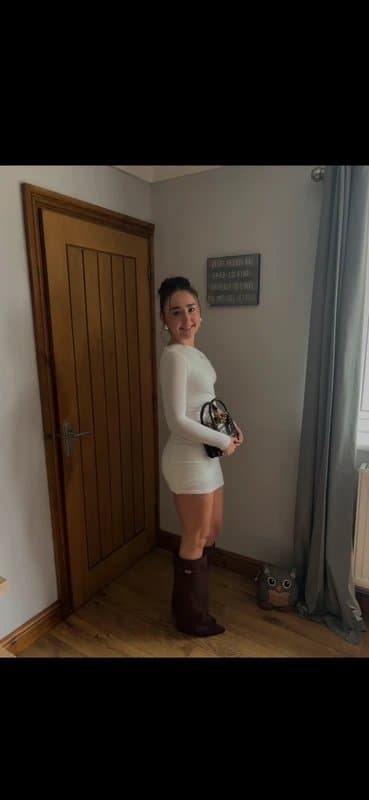 Bershka White long sleeve dress