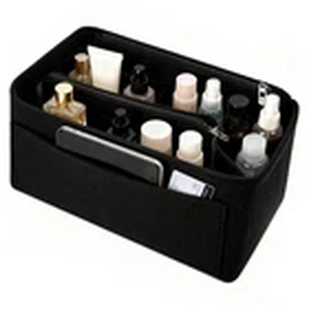 EONLION EONLION Women's Black Premium Felt Bag Organizer Insert Multi-Pocket Handbag Organizer
