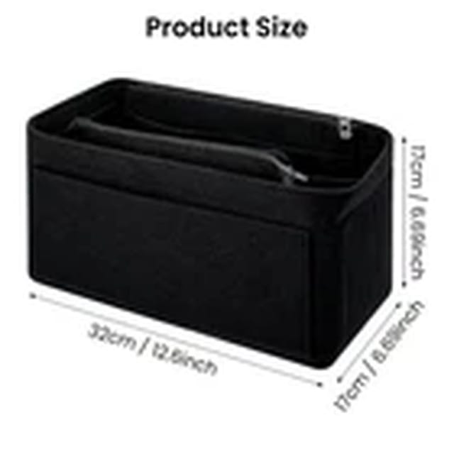 EONLION EONLION Women's Black Premium Felt Bag Organizer Insert Multi-Pocket Handbag Organizer - 2