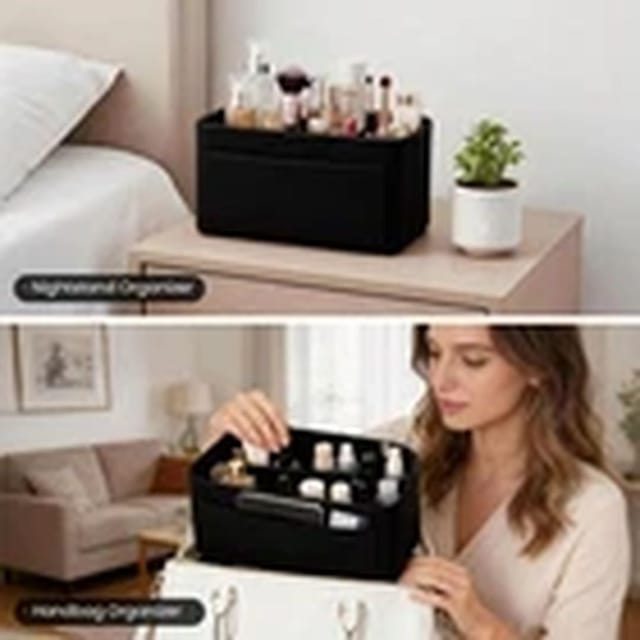 EONLION EONLION Women's Black Premium Felt Bag Organizer Insert Multi-Pocket Handbag Organizer - 3