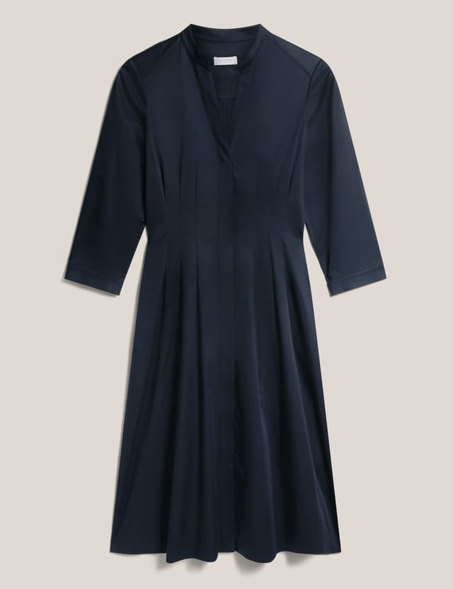 Hobbs London Hobbs London Women's Emmaline 3/4 Sleeve V-Neck Midi Dress in Dark Navy - 2