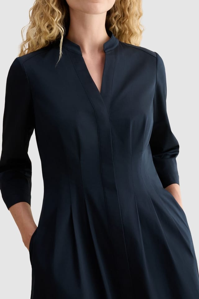 Hobbs London Hobbs London Women's Emmaline 3/4 Sleeve V-Neck Midi Dress in Dark Navy - 3