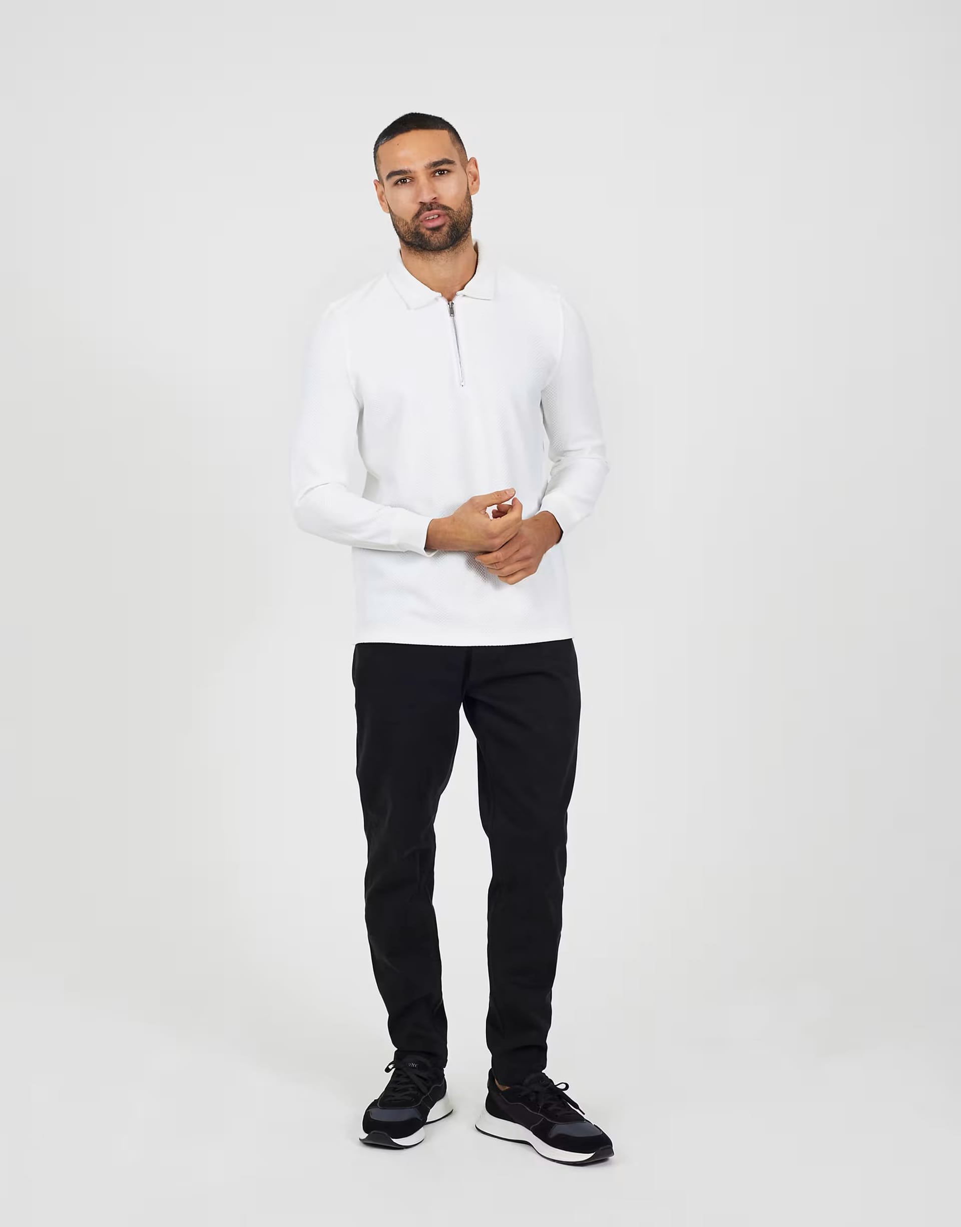 ASOS Brave Soul Black Cotton Twill Chino Trousers