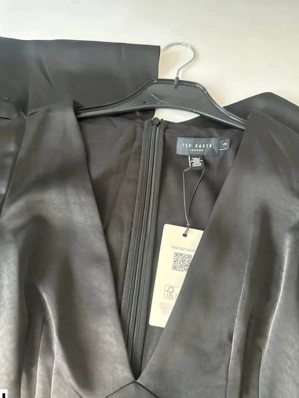 Ted Baker Ted baker long satin black dress prom formal bridesmaid new BNWT £250 size 10