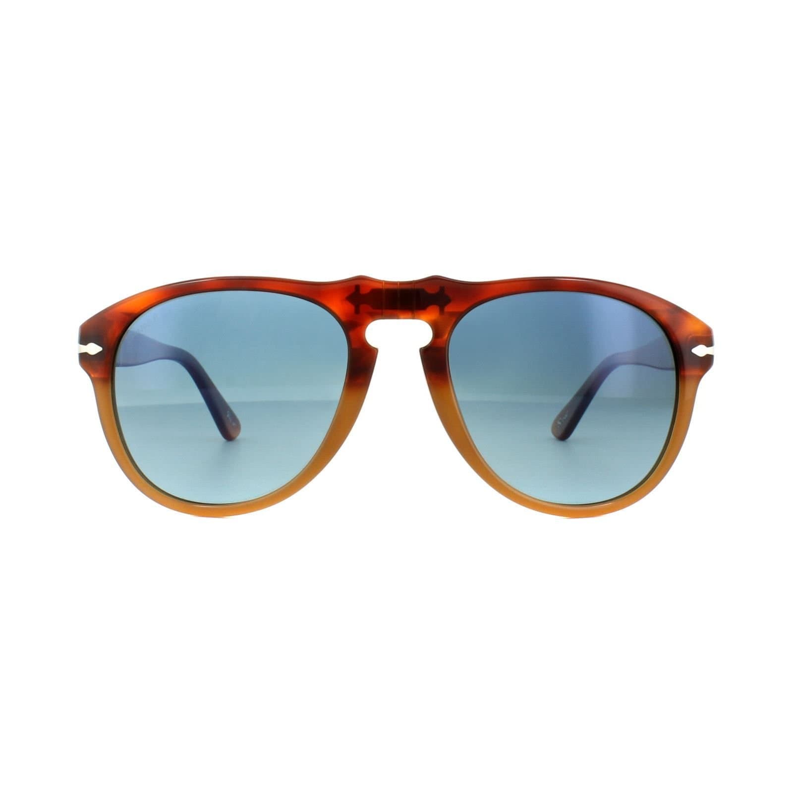 Persol Persol Men's Aviator Resina e Sale Brown Blue Polarized Sunglasses