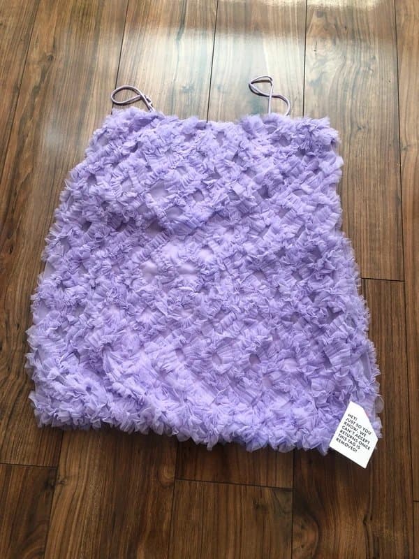 Asos luxe Purple/lilac ruffle tulle dress