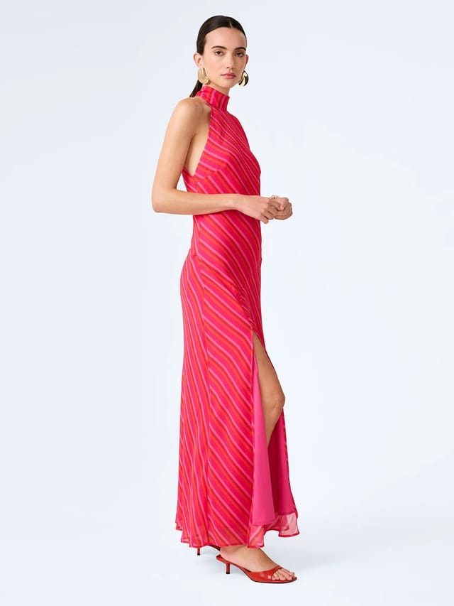 OMNES Elsie Dress in Pink and Orange - 2