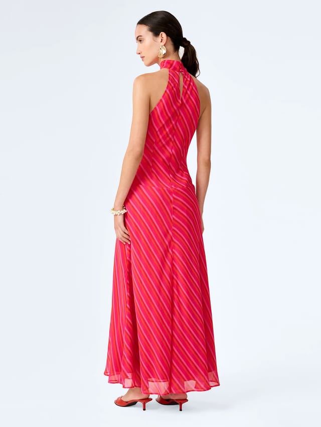 OMNES Elsie Dress in Pink and Orange - 3
