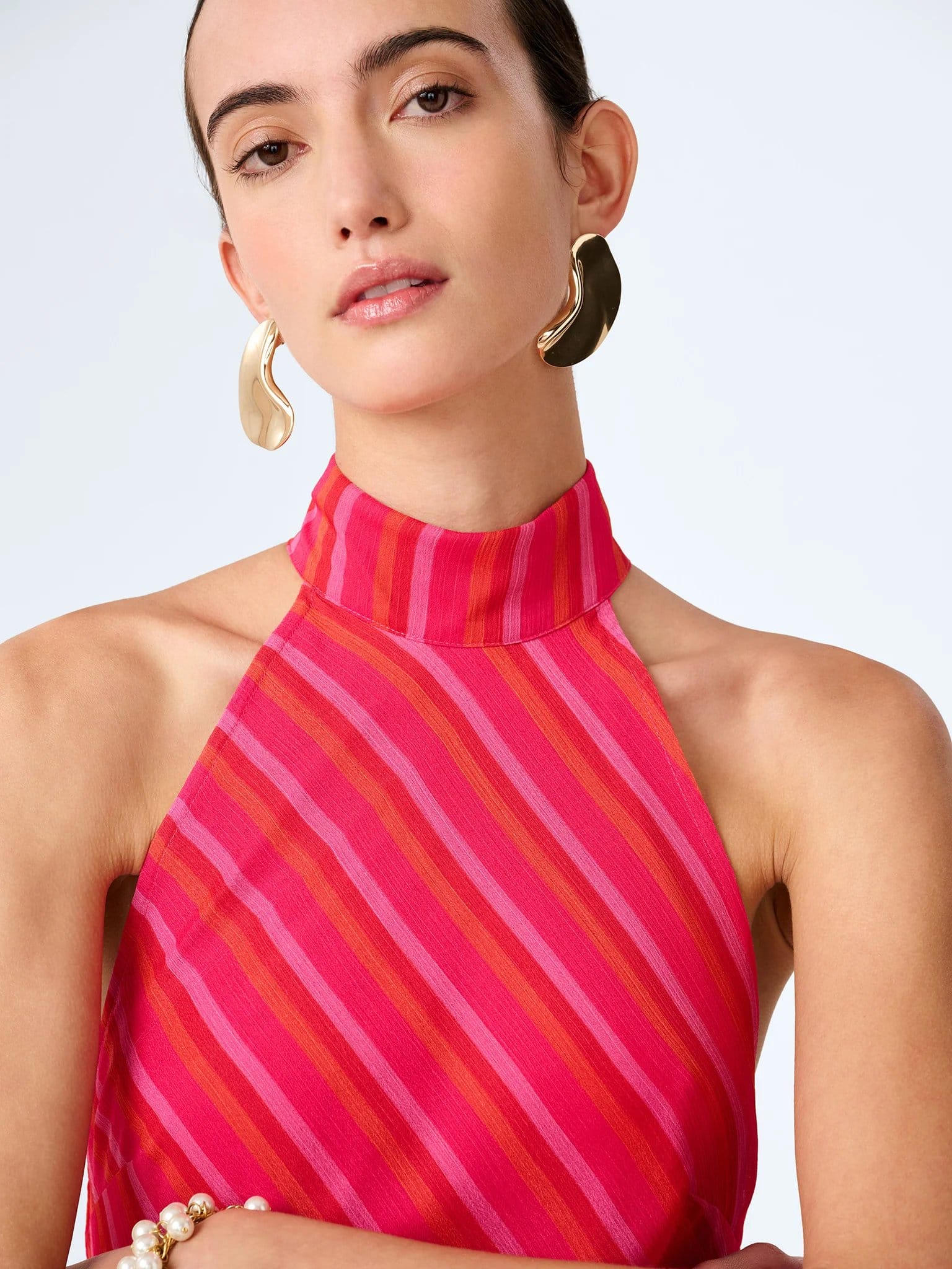 OMNES Elsie Dress in Pink and Orange - 4