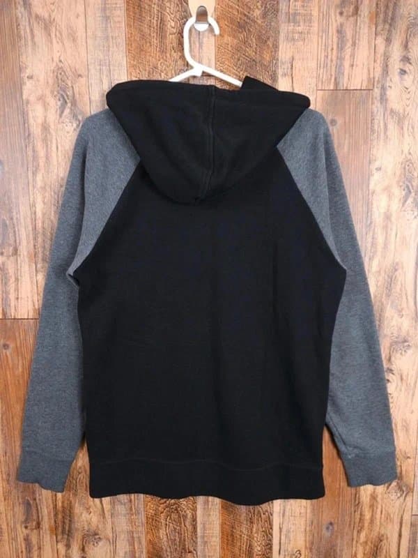 Reebok Reebok Logo Hoodie - Black Grey Raglan - Size S