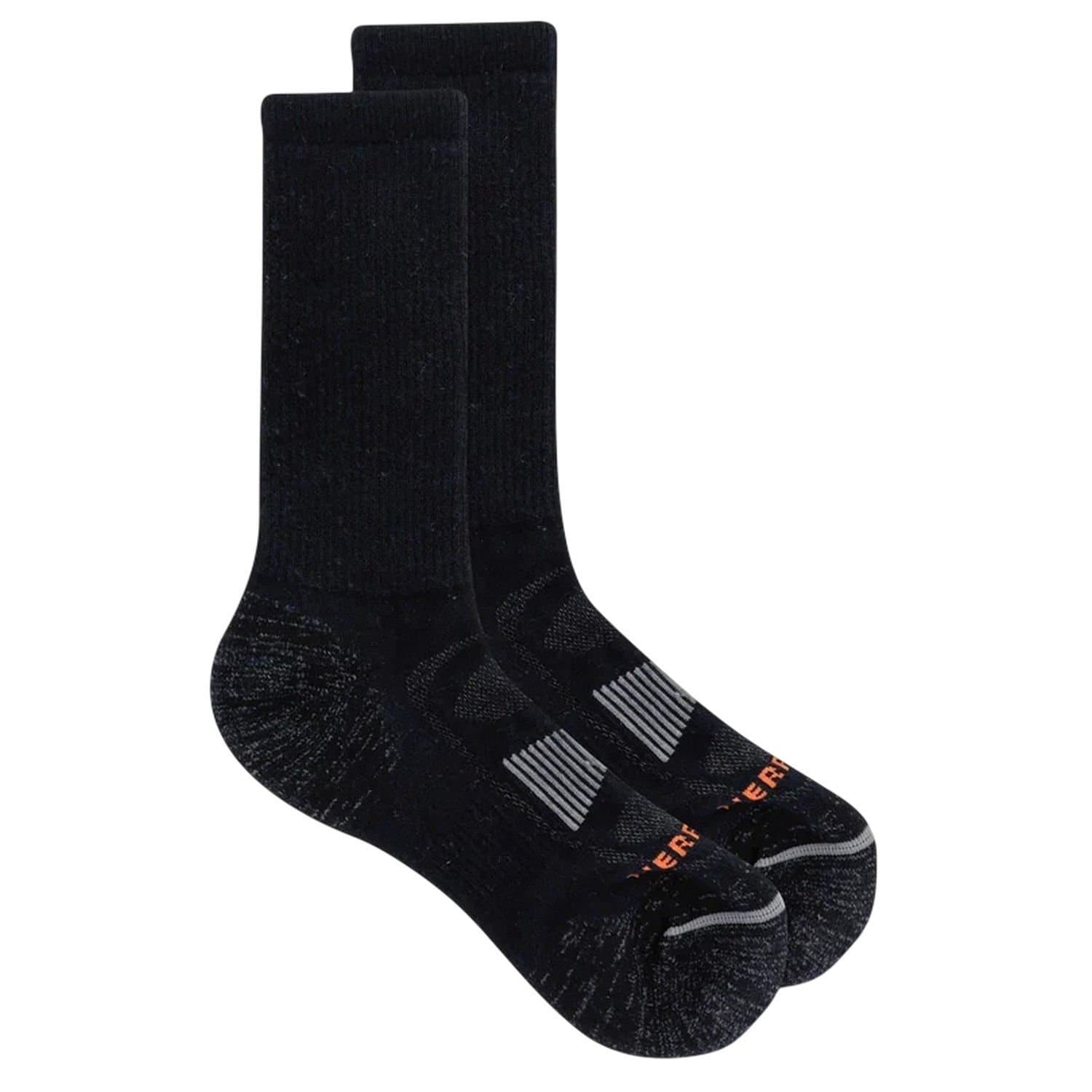 Merrell Merrell Men's Zoned Hiking Crew Socks in Black