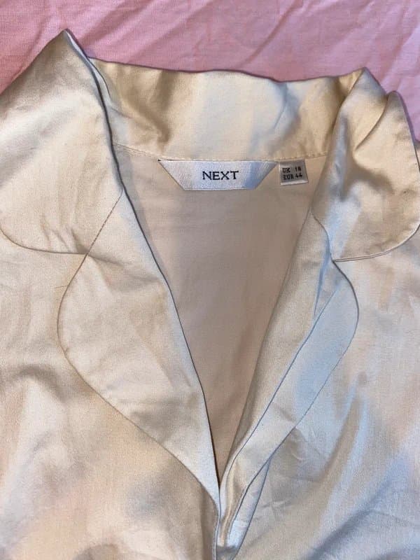 Next vintage 90s / y2k blouse | cap sleeve, empire line, tie front | coquette, super feminine x