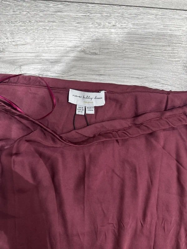 Never Fully Dressed Burgundy Lace Trim Skirt