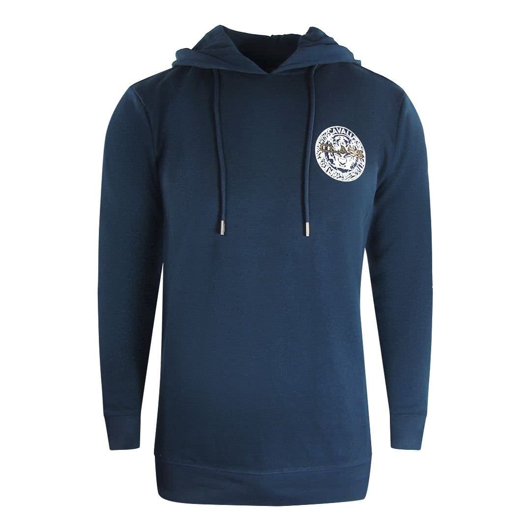 Cavalli Class Cavalli Class Navy Blue Hoodie with Large Circle Logo