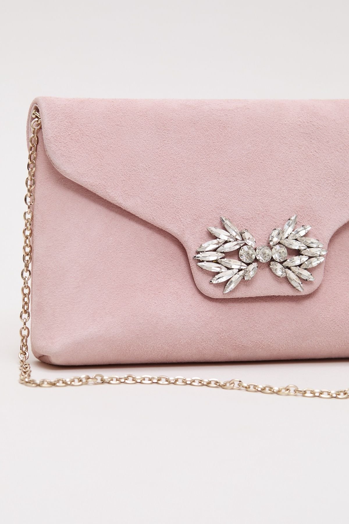 Phase Eight Phase Eight Women's Sparkle Clutch Bag in Dusty Pink - 3