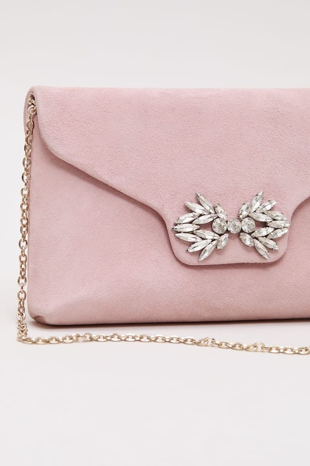 Phase Eight Phase Eight Women's Sparkle Clutch Bag in Dusty Pink - 3