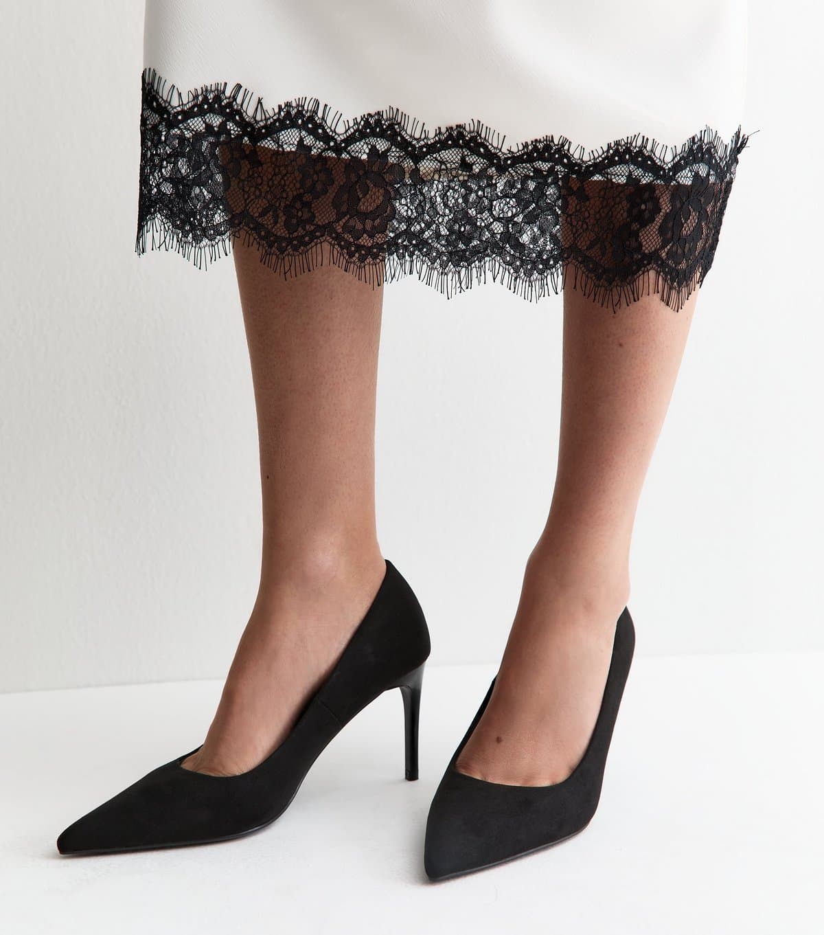 New Look New Look Black Faux Suede Pointed Toe Court Pumps