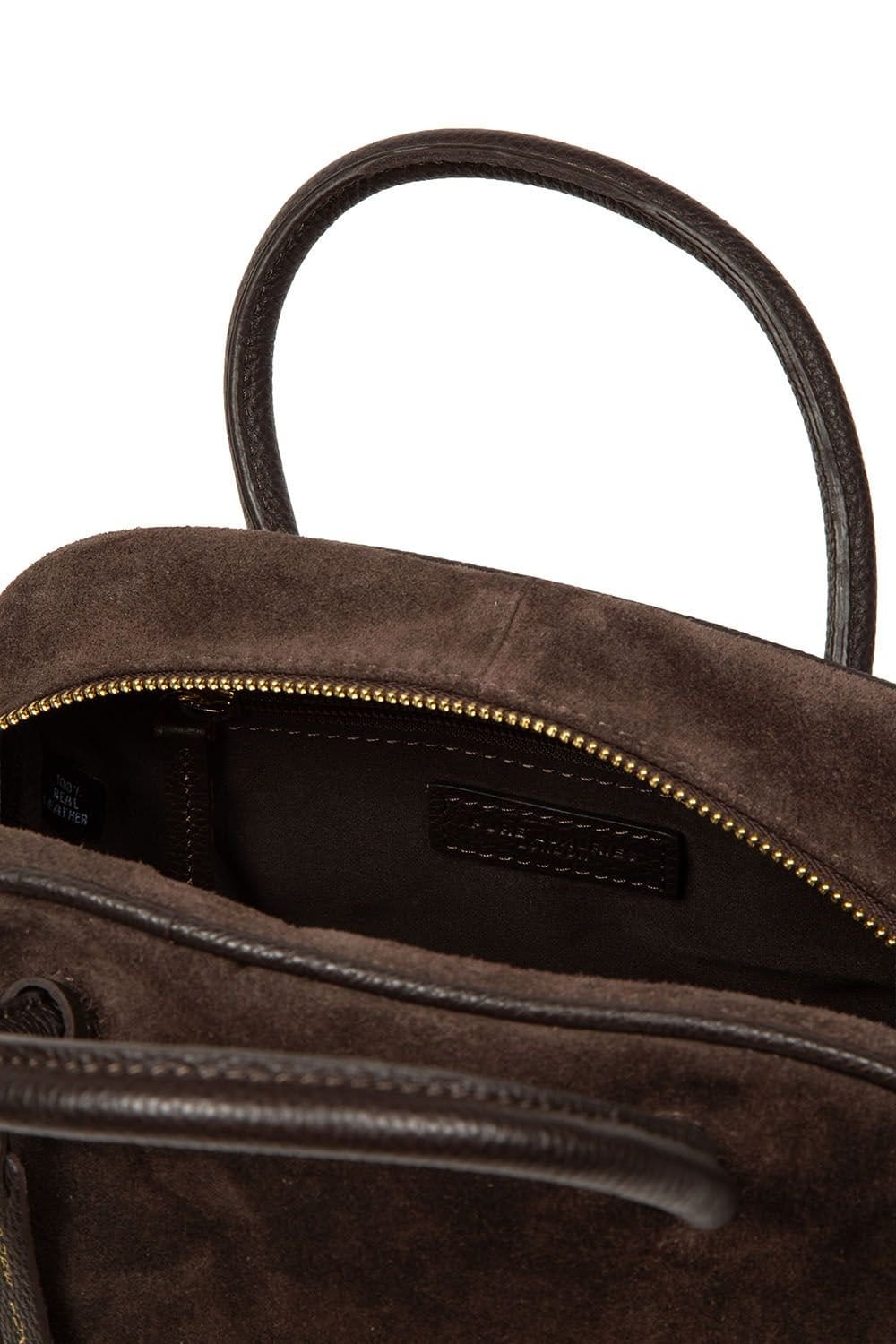 Pure Luxuries London Pure Luxuries London Women's 'Faith' Suede Mini Evening Handbag in Dark Brown - 4