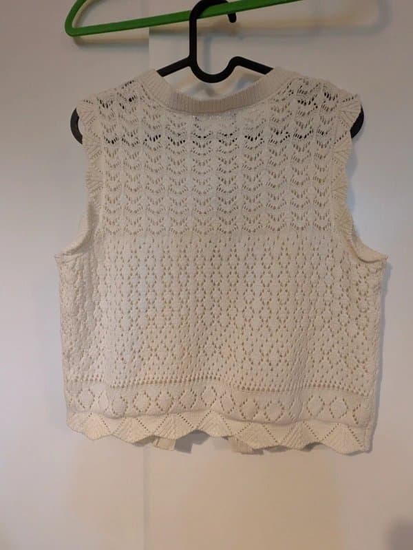 New Look Crochet / lace button-up vest